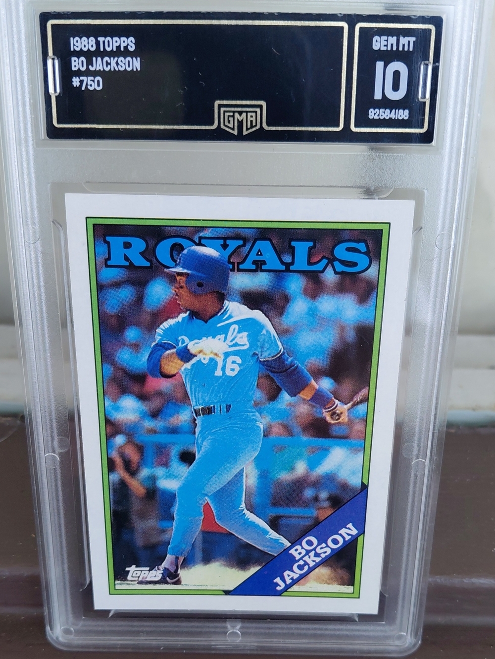 1988 Topps Bo Jackson Baseball Card - Royals - Blue